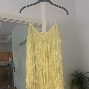 Zara fringe yellow dress